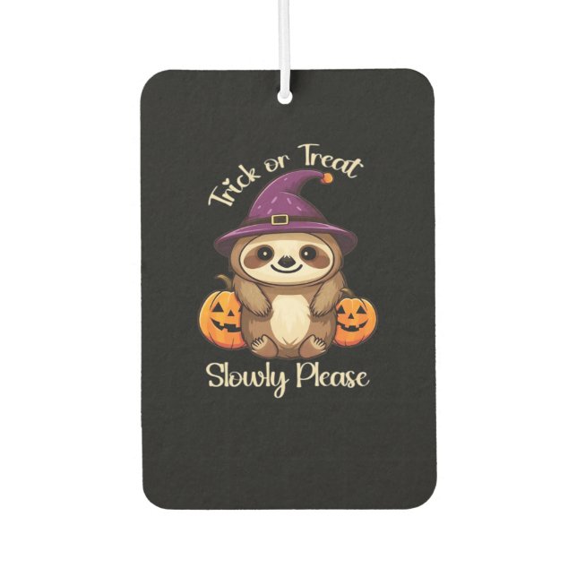 Too Lazy to be Scary Cute Halloween Sloth Classic  Air Freshener (Front)