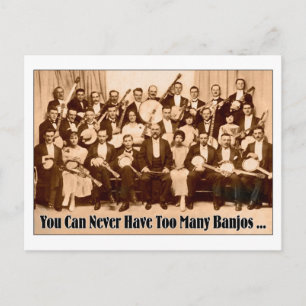 Too Many Banjos Postcard