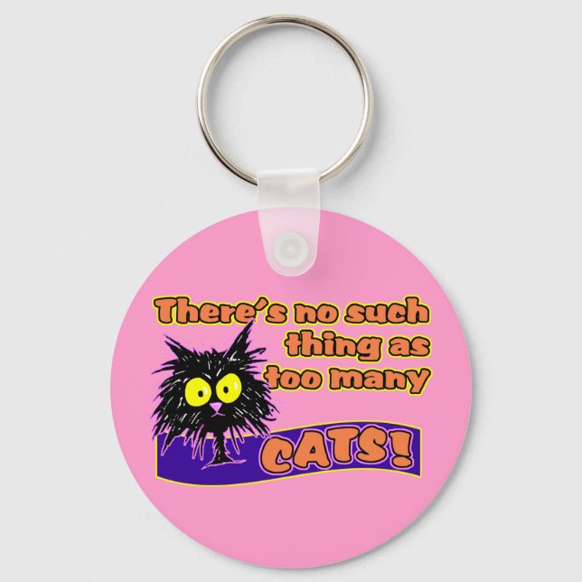 TOO MANY CATS KEYCHAIN (Front)