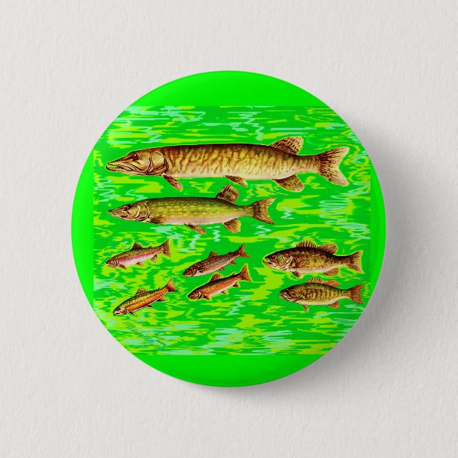 too many fish in the sea 2 inch round button (Front)