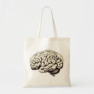 Too Many Tabs Open Brain Tote Bag