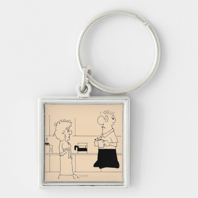 Too Much Coffee Keychain (Front)