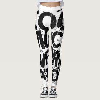 TOO MUCH INFORMATION | Brutalist Typography Street Leggings