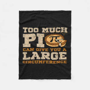 Too Much Pi Day Math Lovers 3.14 Nerdy Symbols Fleece Blanket