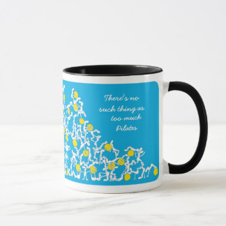 Too much Pilates mug, blue Mug