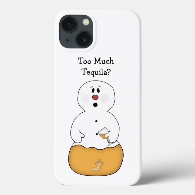 Too Much Tequila Snowman  Case-Mate iPhone Case (Back)