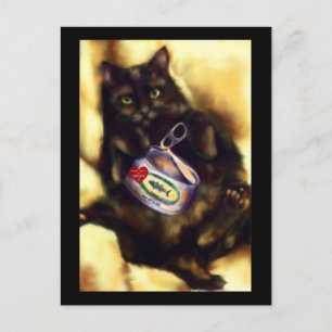 Too Much Tuna (cat) Postcard