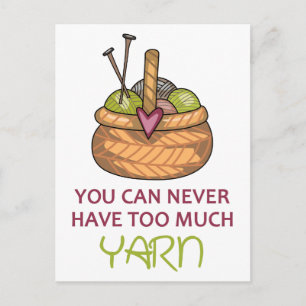 Too Much Yarn Postcard