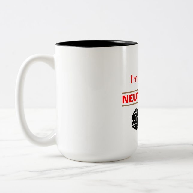 Too Neutral Evil Two-Tone Coffee Mug (Left)