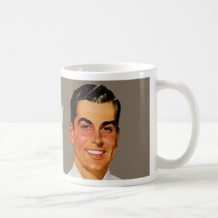 too pretty to work guy - tan coffee mug