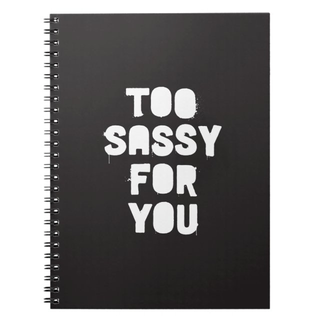 Too sassy for you notebook (Front)