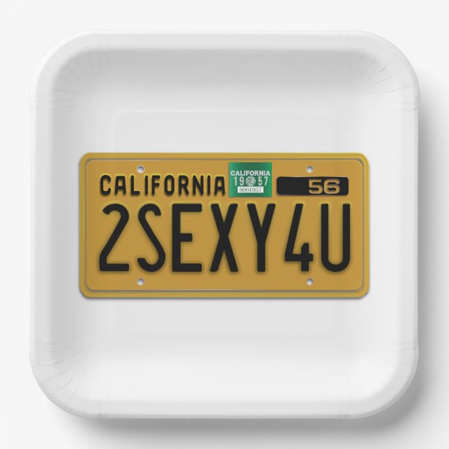 Too sexy for you  paper plate (Front)