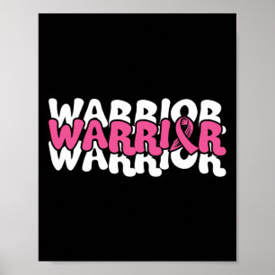 Too Strong To Quit Breast Cancer Awareness Warrior Poster