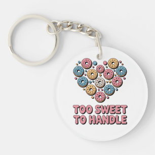 Too Sweet to Handle Doughnut Kids Keychain