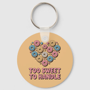 Too Sweet to Handle Doughnut Kids Keychain