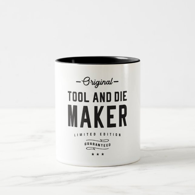 Tool and Die Maker Job Title Occupation Two-Tone Coffee Mug (Center)