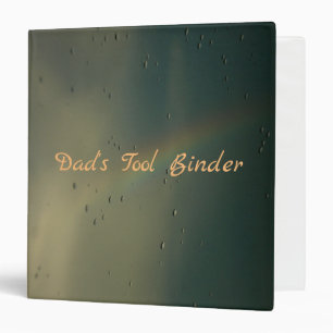 Tool Binder for Dad Dark Stormy Rainbow Design