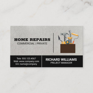 Tool Box Home Repair Carpentry Business Card