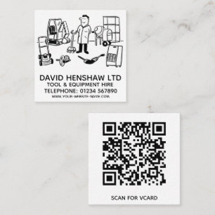 Tool & Equipment Hire Square Business Card