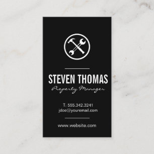 Tool Hardware Wrench Hammer Business Card
