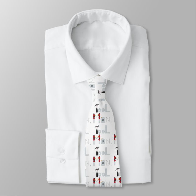 Tool Man Tools Pattern on Custom Ties (Tied)