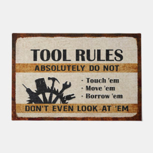 Tool Rules Mat,  Funny Cool Doormat