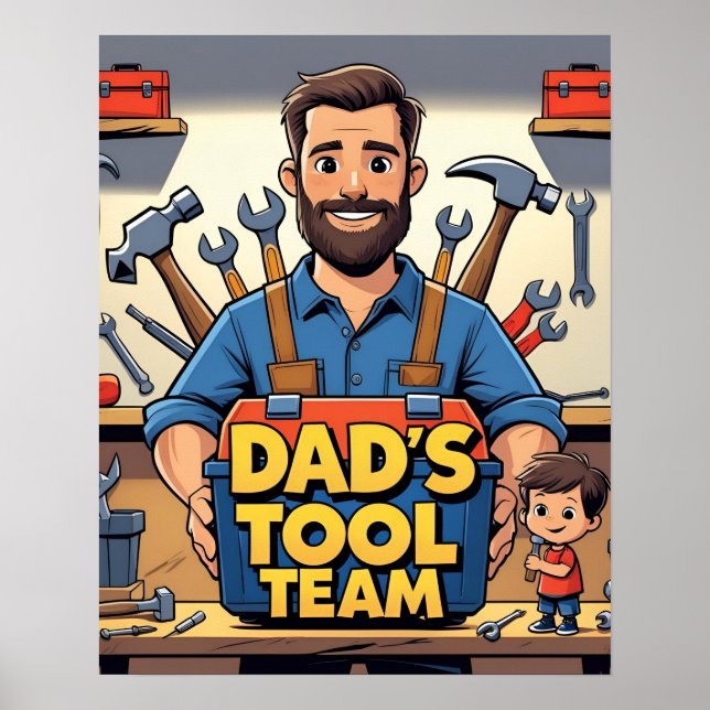 Tool Team Dad Printable Poster Art (Front)