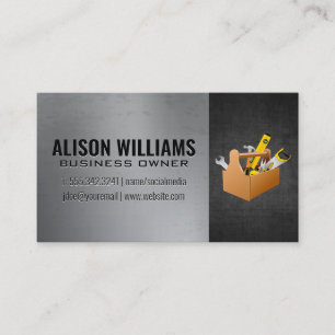Toolbox   Carpentry and Construction Business Card