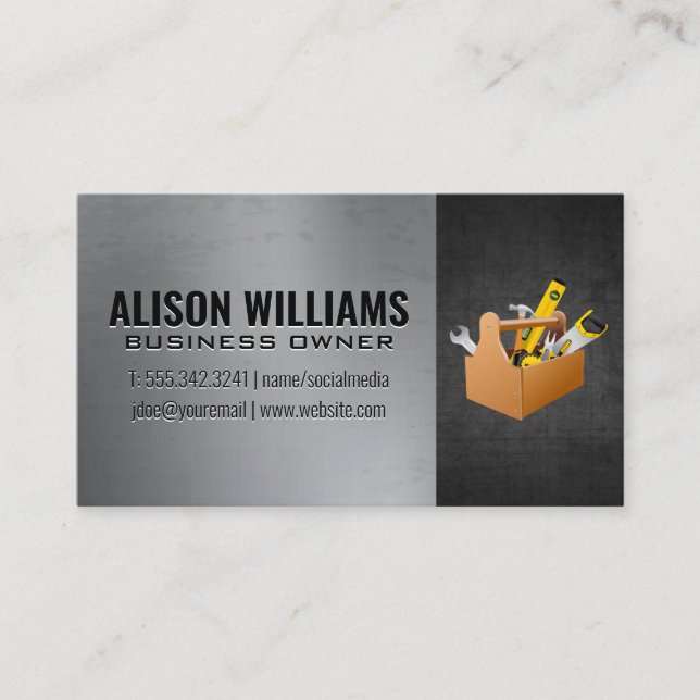 Toolbox | Carpentry and Construction Business Card (Front)