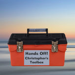 Toolbox Grey Sticker<br><div class="desc">Keep your tools safe from wandering hands with our "Hands off Toolbox" sticker. Whether you're a professional handyman or just like to tackle DIY projects at home, this sticker is a playful way to show others that your toolbox is off-limits.</div>