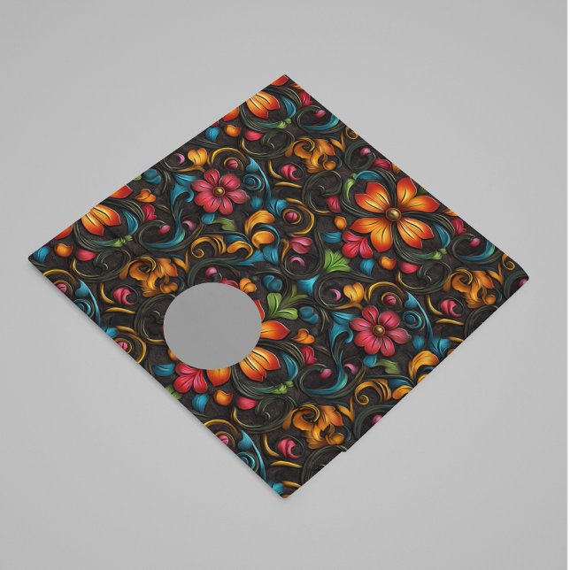 Tooled Engraved Leather Look Flowers  Tissue Paper (Creator Uploaded)