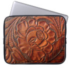 Tooled Leather Print Laptop Sleeve 13 Inch