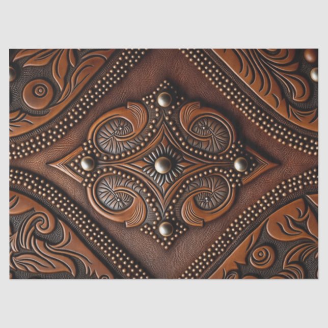 Tooled Leather Tissue Paper (Front)