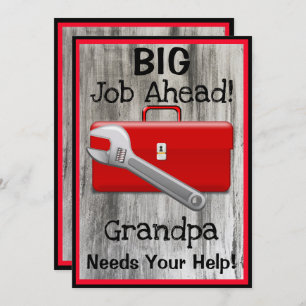 Toolin' Around with Grandpa Invitation