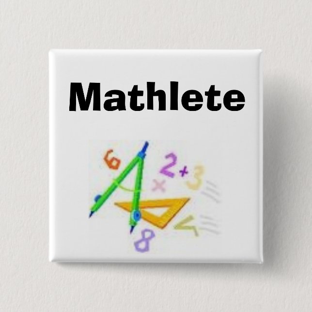 tools 1, Mathlete 2 Inch Square Button (Front)