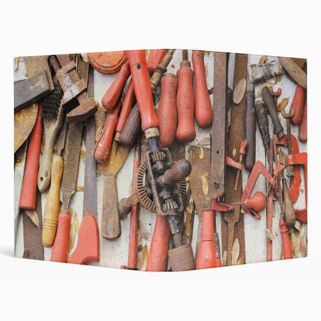 Tools Antique Rustic Red Man Tool Binder (Background)