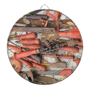 Tools Antique Rustic Red Man Tool Dartboard