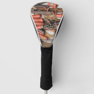 Tools Antique Rustic Red Man Tool Golf Head Cover