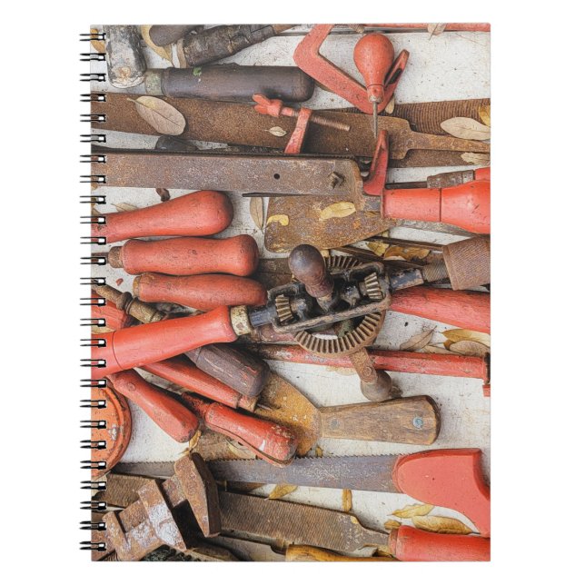 Tools Antique Rustic Red Man Tool Notebook (Front)