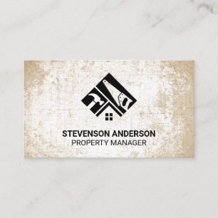 Tools Carpenter Grunge Texture Business Card