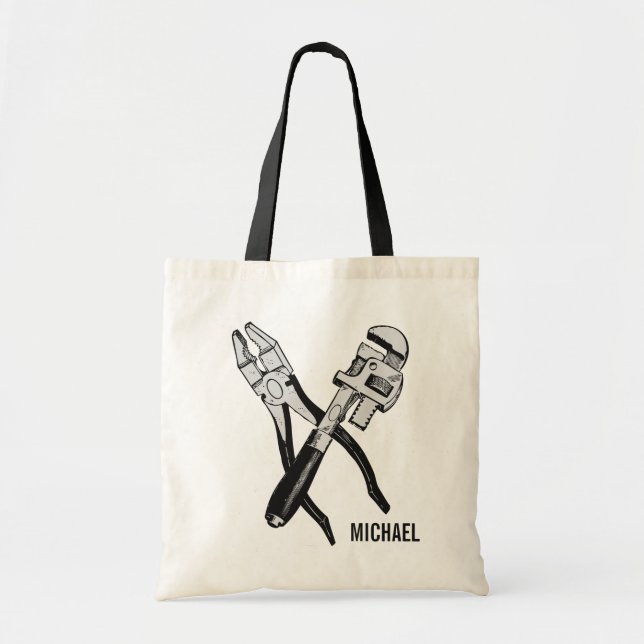 TOOLS custom monogram tote bags (Front)
