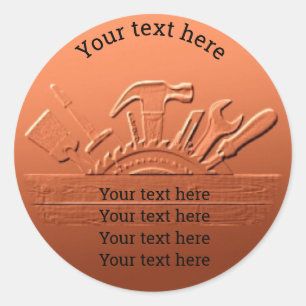 Tools Customizable Art (logo) Design #copp01 Classic Round Sticker