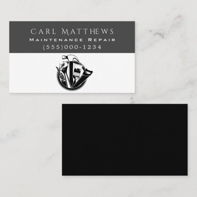 Tools Design Handyman Maintenance Repair Service Business Card (Front/Back)