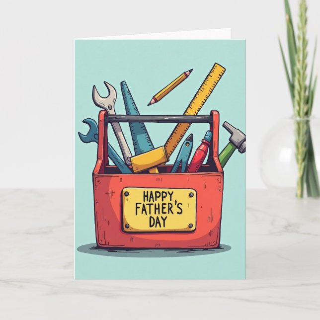Tools Fathers Day Greeting Card (Front)