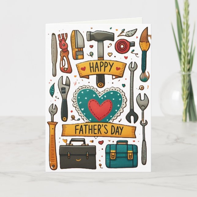 Tools for Dad Father's Day AI-art  Card (Front)