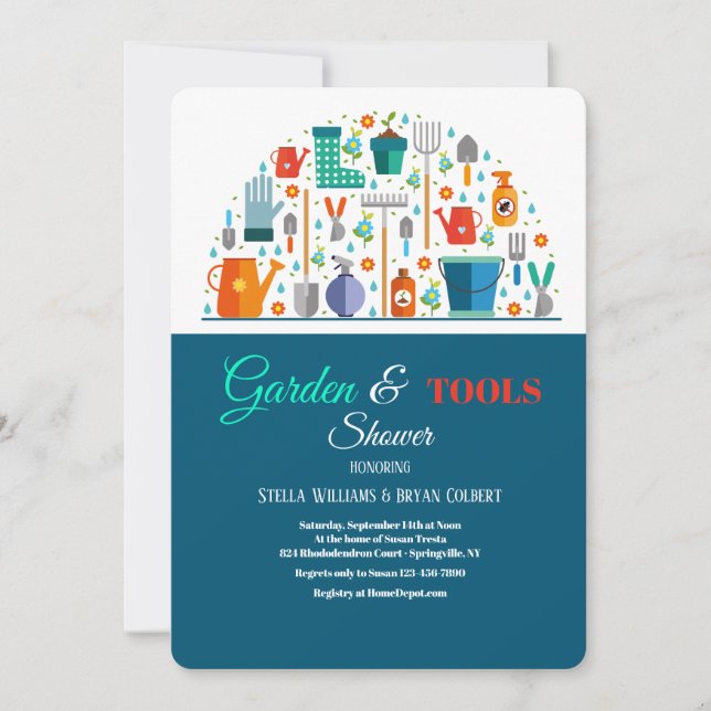 Tools for Shower Invitation (Front)