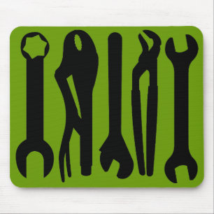 Tools - Green Mouse Pad