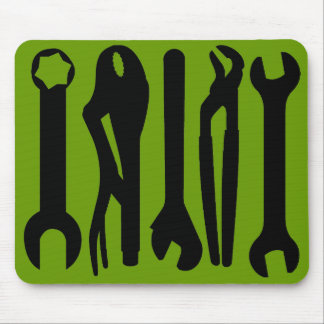 Tools - Green Mouse Pad