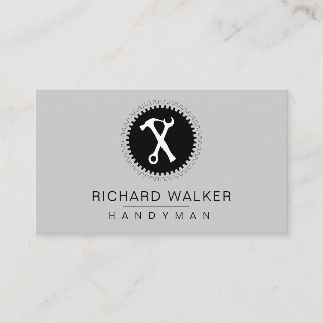 Tools Handyman Mechanic Auto Carpenter Industry Business Card (Front)