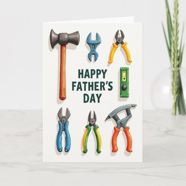 Tools Happy Fathers Day Card (Front)